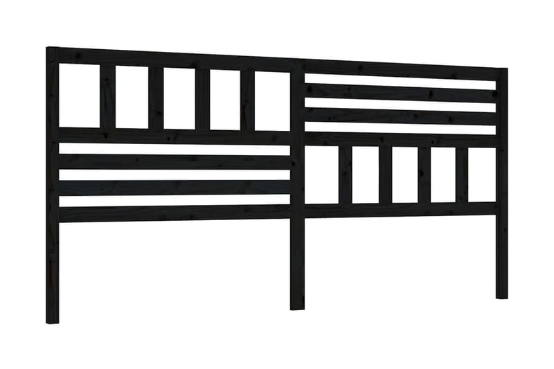 Sänggavel svart 206x4x100 cm massiv furu - Svart - Möbler - Sovrum - Sänggavlar