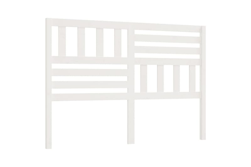 Sänggavel vit 141x4x100 cm massiv furu - Vit - Sänggavlar