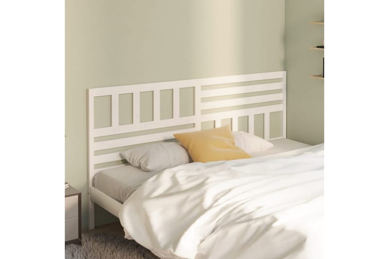 Sänggavel vit 206x4x100 cm massiv furu - Vit - Möbler - Sovrum - Sänggavlar