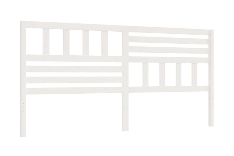 Sänggavel vit 206x4x100 cm massiv furu - Vit - Möbler - Sovrum - Sänggavlar
