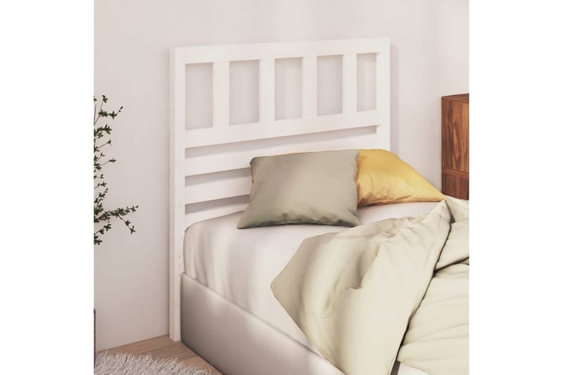 Sänggavel vit 81x4x100 cm massiv furu - Vit - Möbler - Sovrum - Sänggavlar