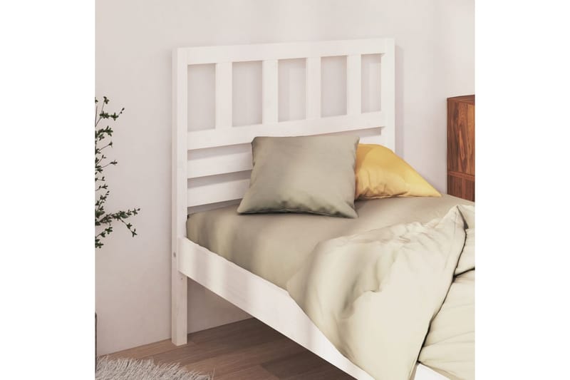 Sänggavel vit 81x4x100 cm massiv furu - Vit - Möbler - Sovrum - Sänggavlar