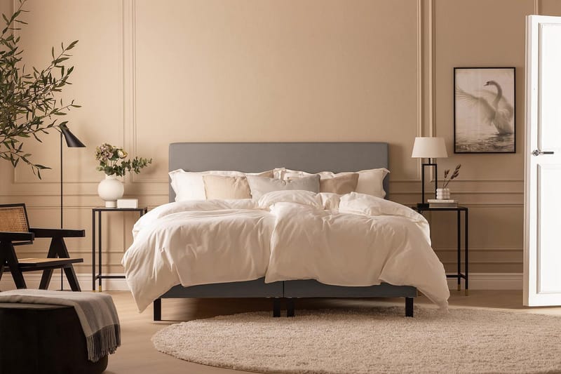 Scarlett Knappad gavel 120 - Grå - Möbler - Sovrum - Sänggavlar