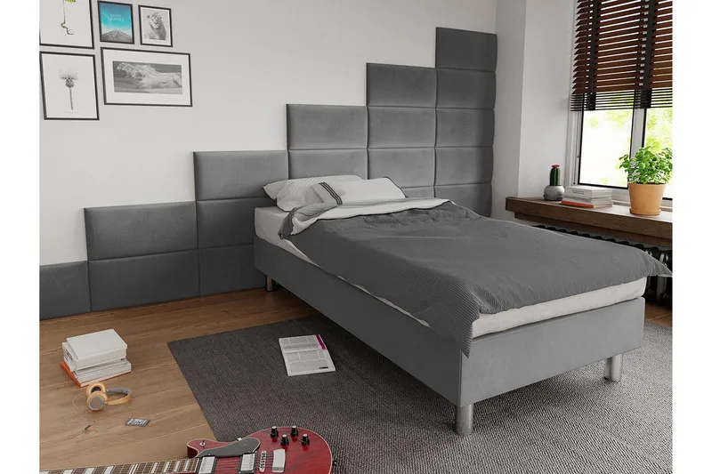 Adeliza Sängstomme 120x200 cm - Grå - Möbler - Sovrum - Sängram & sängstomme