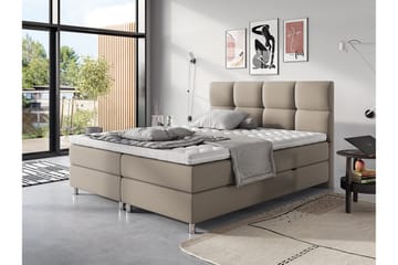 Adrianah Sängram 120x200 cm i Tyg med Sänggavel - Beige - Möbler - Sovrum - Sängram & sängstomme