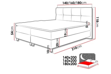 Adrianah Sängram 120x200 cm i Tyg med Sänggavel - Beige - Möbler - Sovrum - Sängram & sängstomme