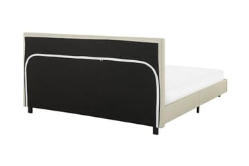 Albi Dubbelsäng 160x200 cm i Tyg med Sänggavel - Beige - Möbler - Sovrum - Sängram & sängstomme