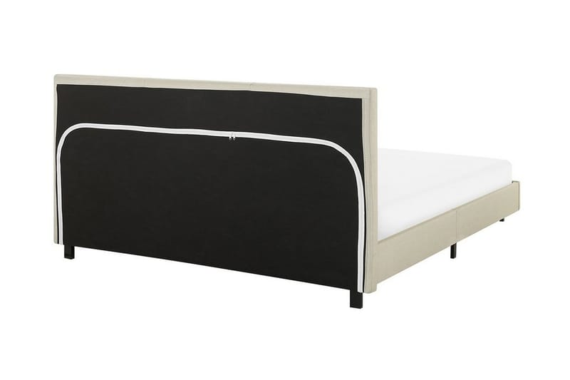 Albi Dubbelsäng 160x200 cm i Tyg med Sänggavel - Beige - Möbler - Sovrum - Sängram & sängstomme