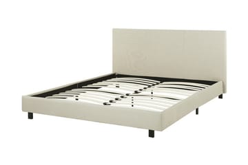 Albi Dubbelsäng 160x200 cm i Tyg med Sänggavel - Beige - Möbler - Sovrum - Sängram & sängstomme