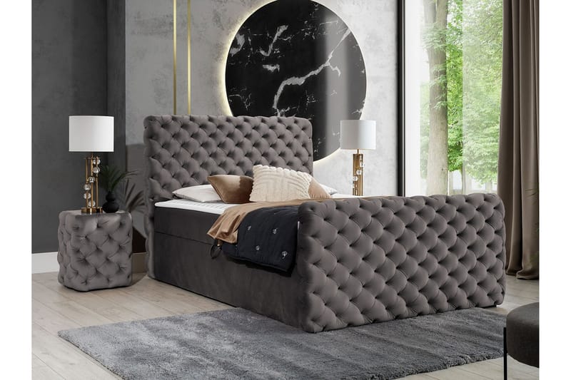 Almancil Sängram 200x200 cm Brun - Möbler - Sovrum - Sängram & sängstomme