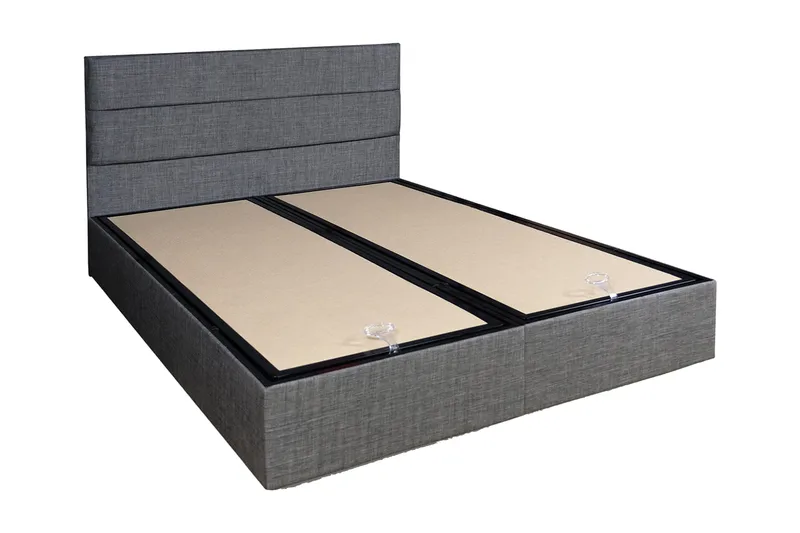 Argentu Sängram med Sänggavel 160x200 cm - Grå - Möbler - Sovrum - Sängram & sängstomme