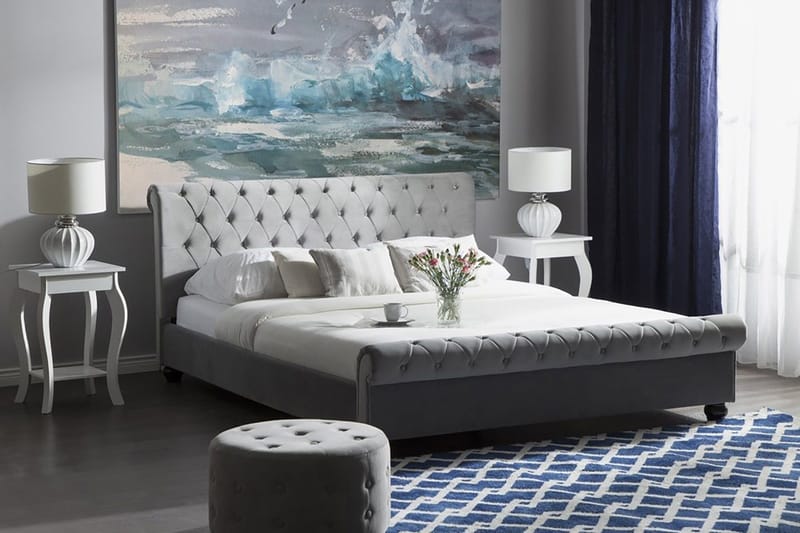 Avallon Dubbelsäng 140x200 cm - Grå - Möbler - Sovrum - Sängram & sängstomme