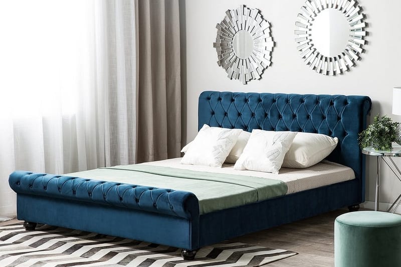 Avallon Dubbelsäng 160 200 cm - Blå - Möbler - Sovrum - Sängram & sängstomme