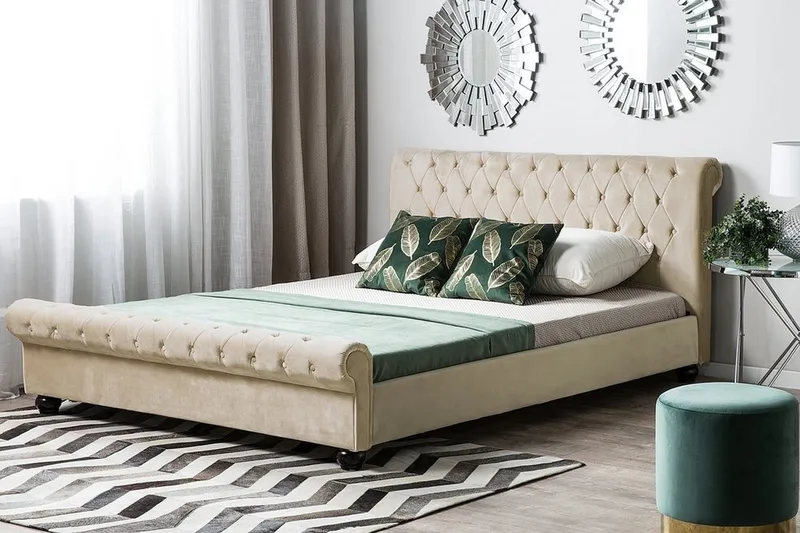 Avallon Dubbelsäng 160x200 cm Beige  Beige - Beige - Möbler - Sovrum - Sängram & sängstomme