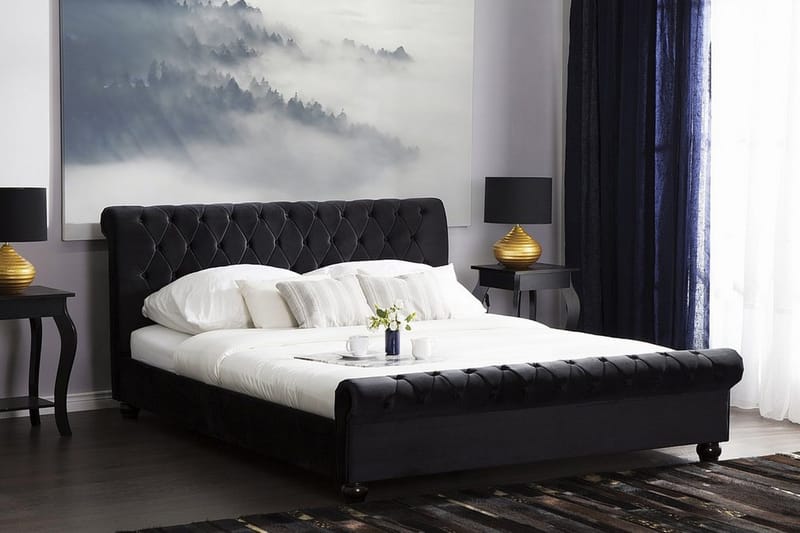 Avallon Dubbelsäng 180 200 cm - Svart - Möbler - Sovrum - Sängram & sängstomme