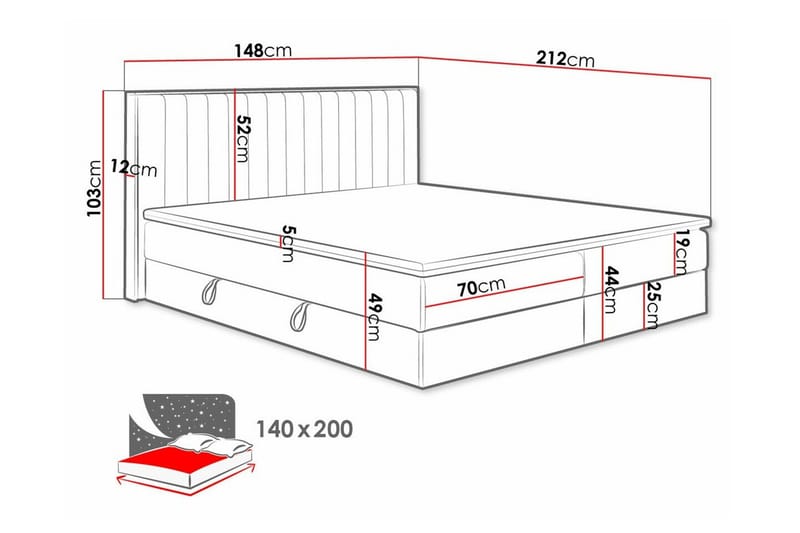Aviemore Sängram 140x200 cm - Möbler - Sovrum - Sängram & sängstomme
