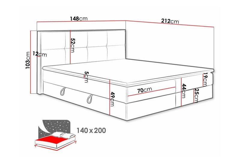 Aviemore Sängram 140x200 cm - Möbler - Sovrum - Sängram & sängstomme