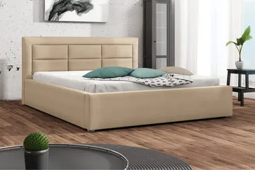 Axlunda Säng 200x200 cm Metallram - Beige - Möbler - Sovrum - Sängram & sängstomme