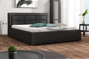 Axlunda Säng 200x200 cm Metallram  Mörkgrå - Mörkgrå - Möbler - Sovrum - Sängram & sängstomme