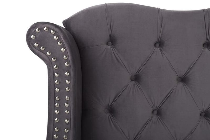 Ayette Dubbelsäng 160x200 cm - Grå/Sammet - Möbler - Sovrum - Sängram & sängstomme