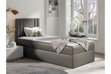 Betvallen Komplett Sängpaket med Förvaring 90x200 cm med Sänggavel + Bäddmadrass - Taupe - Möbler - Sovrum - Sängram & sängstomme