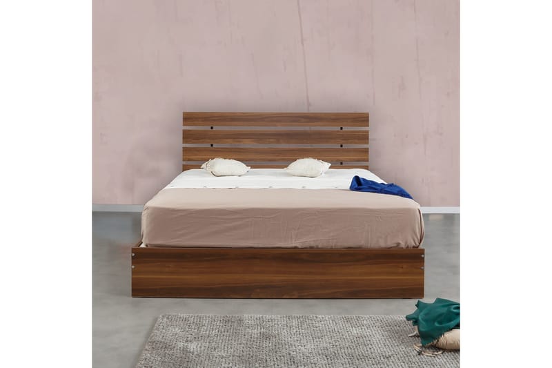 Bielany Sängram 145x205 cm - Mörkbrun - Möbler - Sovrum - Sängram & sängstomme