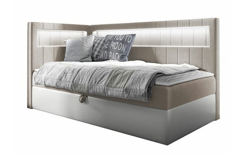 Boisdale Sängram 100x200 cm Beige/Trä - Möbler - Sovrum - Sängram & sängstomme