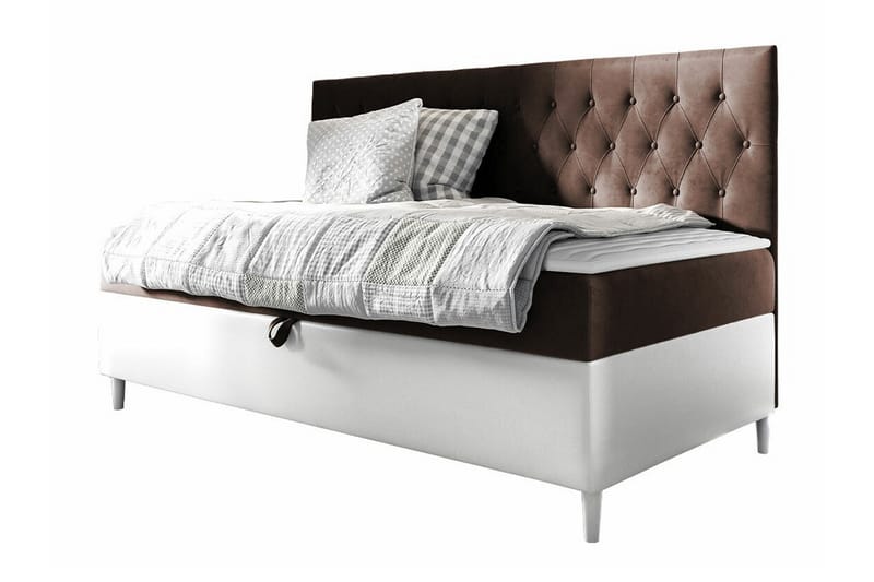 Boisdale Sängram 100x200 cm Brun/Vit - Möbler - Sovrum - Sängram & sängstomme