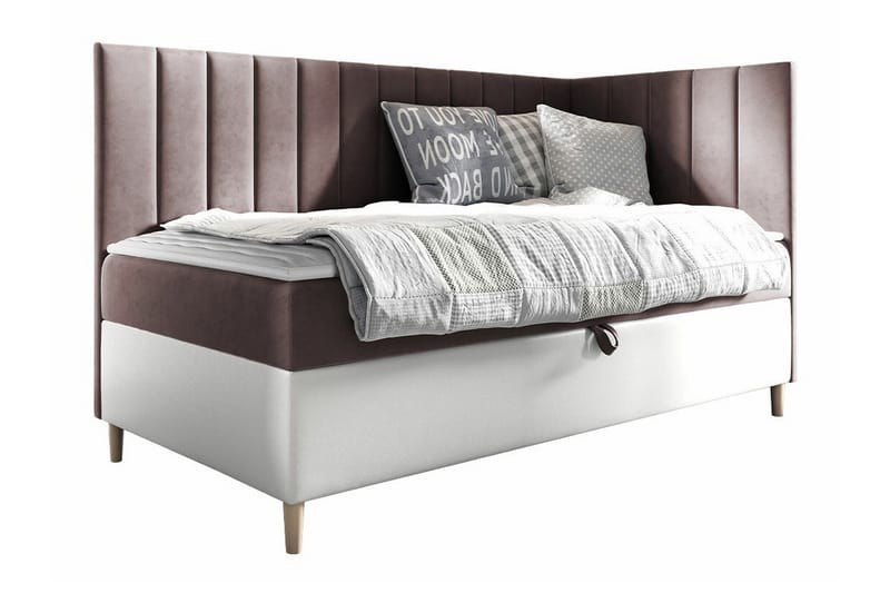 Boisdale Sängram 100x200 cm Brun/Vit - Möbler - Sovrum - Sängram & sängstomme