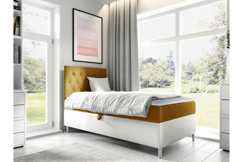 Boisdale Sängram 100x200 cm Gul - Möbler - Sovrum - Sängram & sängstomme