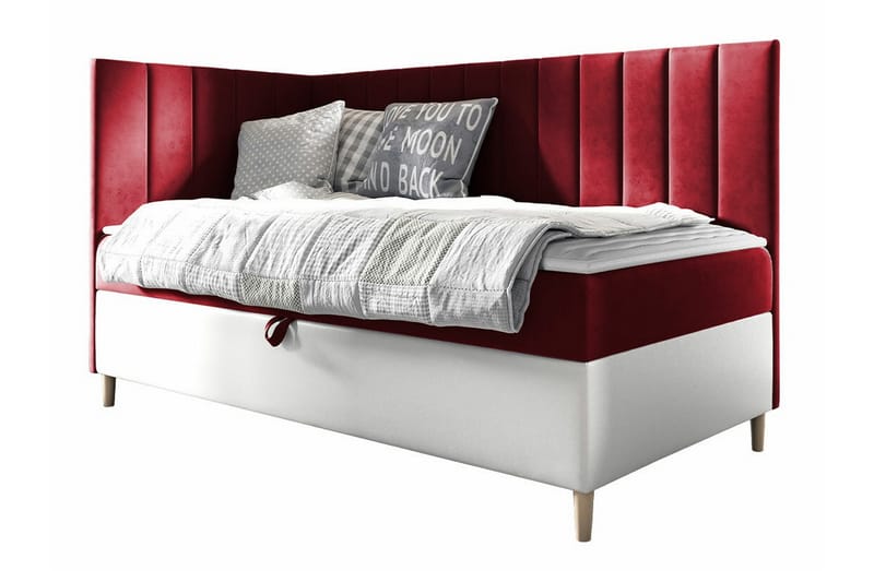 Boisdale Sängram 100x200 cm Röd/Vit - Möbler - Sovrum - Sängram & sängstomme