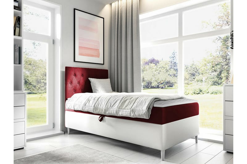 Boisdale Sängram 100x200 cm Röd/Vit - Möbler - Sovrum - Sängram & sängstomme
