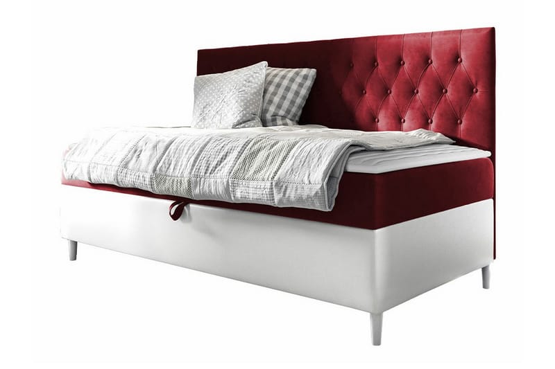 Boisdale Sängram 100x200 cm Röd/Vit - Möbler - Sovrum - Sängram & sängstomme