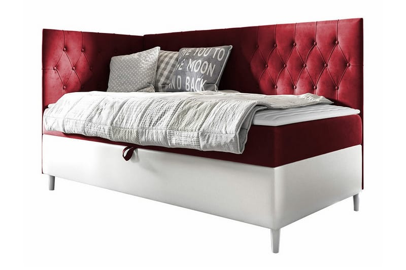 Boisdale Sängram 100x200 cm Röd/Vit - Möbler - Sovrum - Sängram & sängstomme