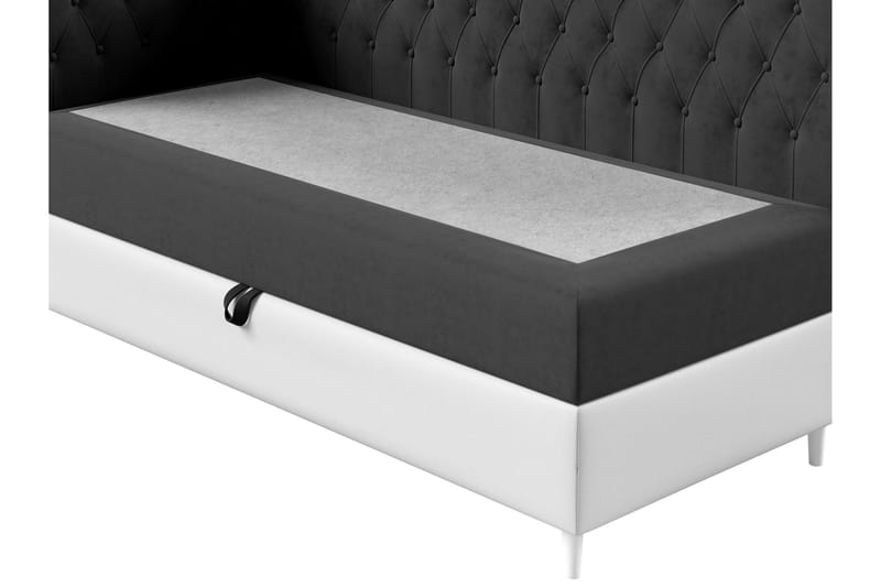 Boisdale Sängram 100x200 cm Vit/Grå - Möbler - Sovrum - Sängram & sängstomme