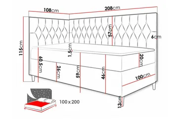 Boisdale Sängram 100x200 cm - Möbler - Sovrum - Sängram & sängstomme