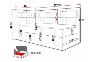 Boisdale Sängram 100x200 cm - Möbler - Sovrum - Sängram & sängstomme