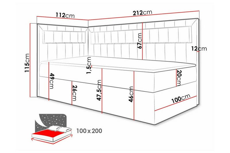 Boisdale Sängram 100x200 cm - Möbler - Sovrum - Sängram & sängstomme