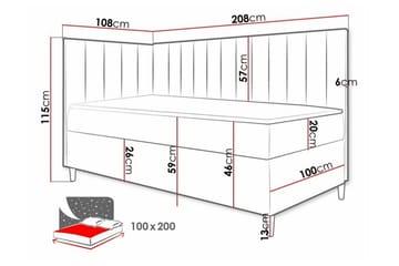 Boisdale Sängram 100x200 cm - Möbler - Sovrum - Sängram & sängstomme