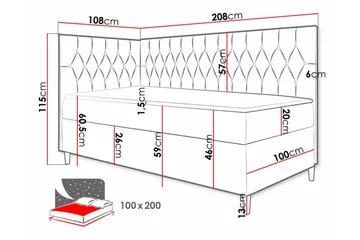 Boisdale Sängram 100x200 cm - Möbler - Sovrum - Sängram & sängstomme