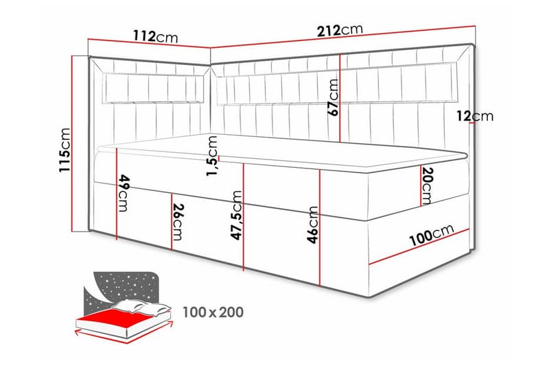 Boisdale Sängram 100x200 cm - Möbler - Sovrum - Sängram & sängstomme
