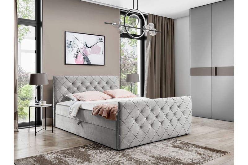 Boisdale Sängram 120x200 cm Ljusgrå - Möbler - Sovrum - Sängram & sängstomme