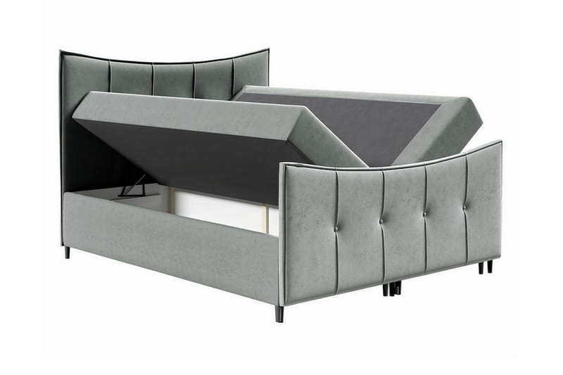 Boisdale Sängram 120x200 cm Ljusgrå/Mörkgrå - Möbler - Sovrum - Sängram & sängstomme