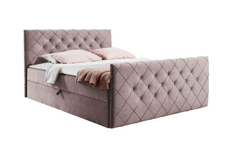 Boisdale Sängram 120x200 cm Ljusrosa - Möbler - Sovrum - Sängram & sängstomme