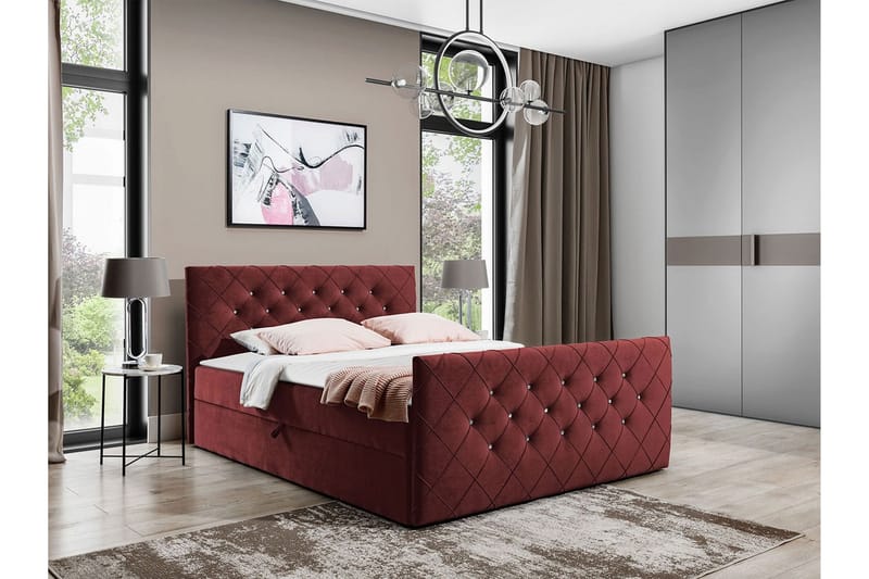 Boisdale Sängram 120x200 cm Röd - Möbler - Sovrum - Sängram & sängstomme