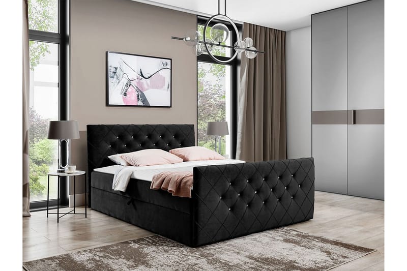 Boisdale Sängram 120x200 cm Svart - Möbler - Sovrum - Sängram & sängstomme