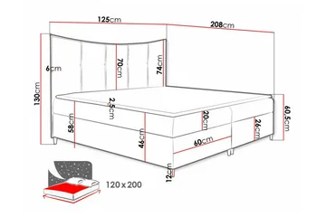 Boisdale Sängram 120x200 cm - Möbler - Sovrum - Sängram & sängstomme