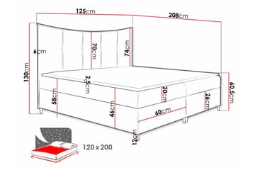 Boisdale Sängram 120x200 cm - Möbler - Sovrum - Sängram & sängstomme