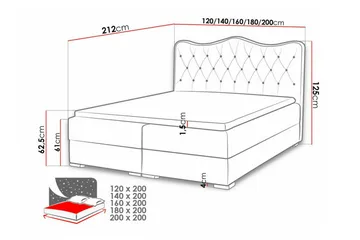 Boisdale Sängram 120x200 cm - Möbler - Sovrum - Sängram & sängstomme