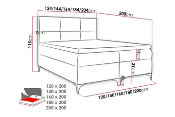 Boisdale Sängram 120x200 cm - Möbler - Sovrum - Sängram & sängstomme